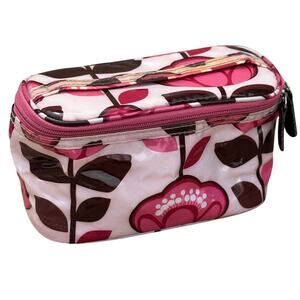 Pink Floral Contents Make Up Bag